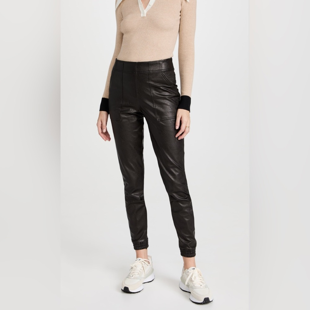 SPANX Black Skinny Pants‎ High-Waisted Faux Leather